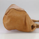 Chloe Etel Hand Bag Leather Brown Gold Auth th5573-4