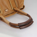 Chloe Etel Hand Bag Leather Brown Gold Auth th5573-7