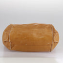 Chloe Etel Hand Bag Leather Brown Gold Auth th5573-5