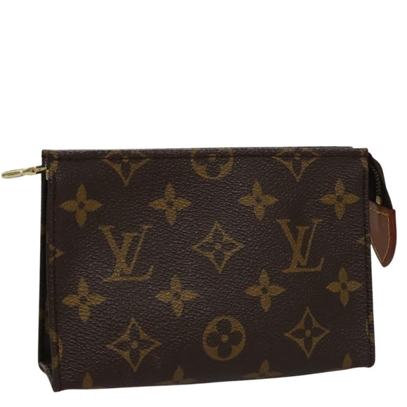LOUIS VUITTON Monogram Poche Toilette 15 Pouch M47546 LV Auth th5583