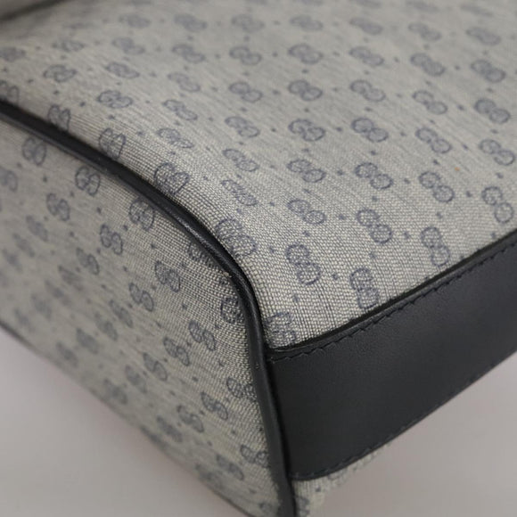 GUCCI Micro GG Supreme Shoulder Bag PVC Navy Gold 007 89 1095 Auth th5584