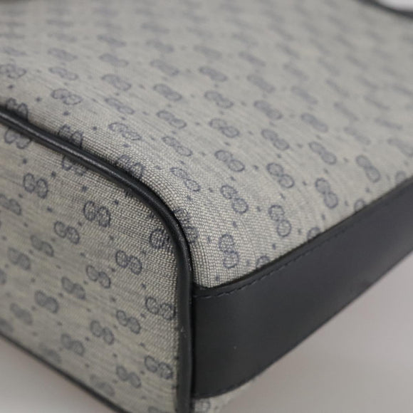 GUCCI Micro GG Supreme Shoulder Bag PVC Navy Gold 007 89 1095 Auth th5584