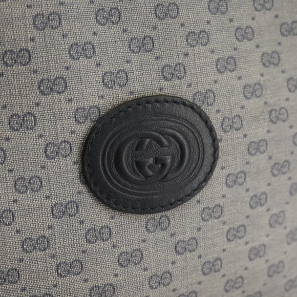 GUCCI Micro GG Supreme Shoulder Bag PVC Navy Gold 007 89 1095 Auth th5584