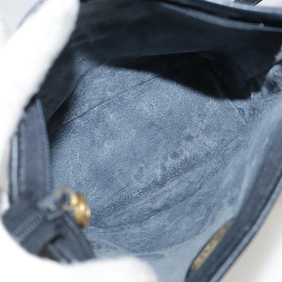 GUCCI Micro GG Supreme Shoulder Bag PVC Navy Gold 007 89 1095 Auth th5584