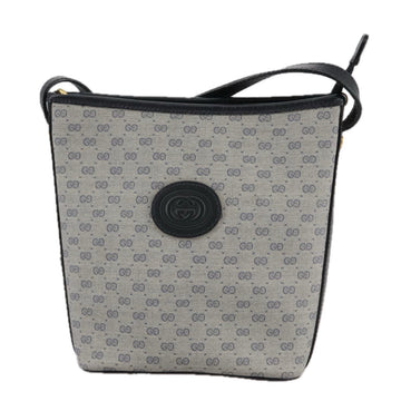 GUCCI Micro GG Supreme Shoulder Bag PVC Navy Gold 007 89 1095 Auth th5584 - 0