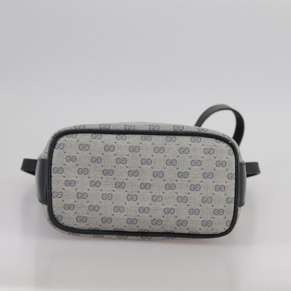 GUCCI Micro GG Supreme Shoulder Bag PVC Navy Gold 007 89 1095 Auth th5584