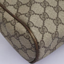 GUCCI GG Supreme Web Sherry Line Clutch Bag PVC Beige Red Green Auth th5590-10