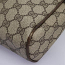 GUCCI GG Supreme Web Sherry Line Clutch Bag PVC Beige Red Green Auth th5590-11