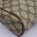 GUCCI GG Supreme Web Sherry Line Clutch Bag PVC Beige Red Green Auth th5590-12