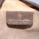 GUCCI GG Supreme Web Sherry Line Clutch Bag PVC Beige Red Green Auth th5590-15