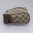 GUCCI GG Supreme Web Sherry Line Clutch Bag PVC Beige Red Green Auth th5590-4