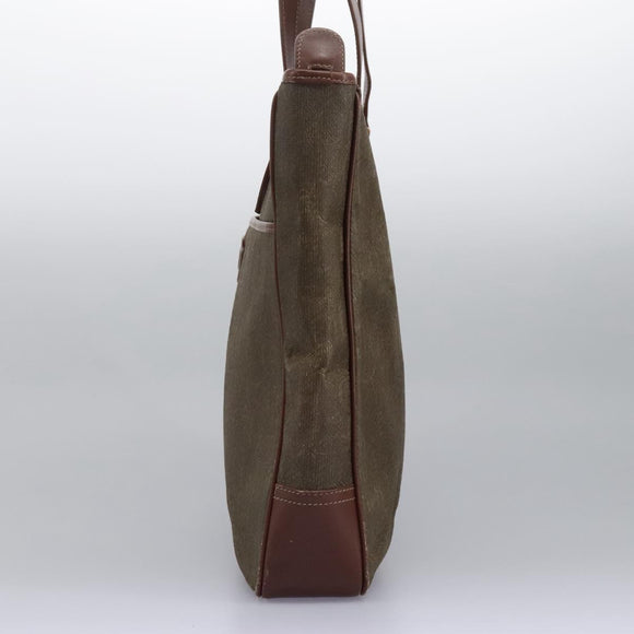 GUCCI Tote Bag Canvas Khaki 002 39 0149 Auth th5601