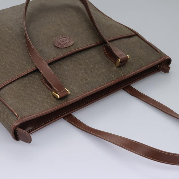 GUCCI Tote Bag Canvas Khaki 002 39 0149 Auth th5601