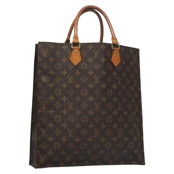 LOUIS VUITTON Monogram Sac Plat Hand Bag M51140 LV Auth th5607
