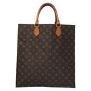 LOUIS VUITTON Monogram Sac Plat Hand Bag M51140 LV Auth th5607-13