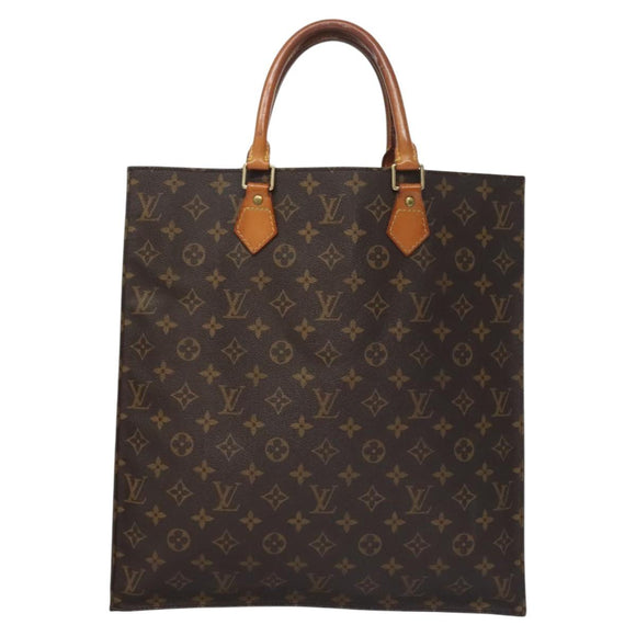 LOUIS VUITTON Monogram Sac Plat Hand Bag M51140 LV Auth th5607