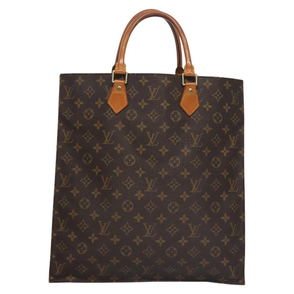 LOUIS VUITTON Monogram Sac Plat Hand Bag M51140 LV Auth th5607