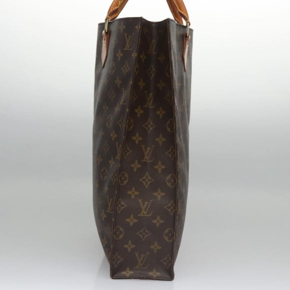 LOUIS VUITTON Monogram Sac Plat Hand Bag M51140 LV Auth th5607