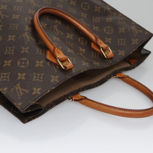 LOUIS VUITTON Monogram Sac Plat Hand Bag M51140 LV Auth th5607