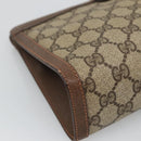 GUCCI GG Supreme Web Sherry Line Clutch Bag PVC Beige Red 89 01 032 Auth th5635-16