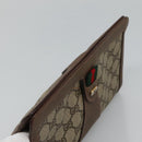 GUCCI GG Supreme Web Sherry Line Clutch Bag PVC Beige Red 89 01 032 Auth th5635-5