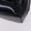 GUCCI Bamboo Shoulder Bag Patent leather Navy Gold 003 2113 0027 Auth th5637-9