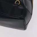 GUCCI Bamboo Shoulder Bag Patent leather Navy Gold 003 2113 0027 Auth th5637-15