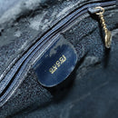 GUCCI Bamboo Shoulder Bag Patent leather Navy Gold 003 2113 0027 Auth th5637-19