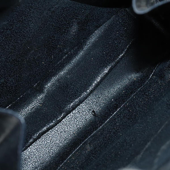 GUCCI Bamboo Shoulder Bag Patent leather Navy Gold 003 2113 0027 Auth th5637