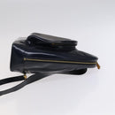 GUCCI Bamboo Shoulder Bag Patent leather Navy Gold 003 2113 0027 Auth th5637-3