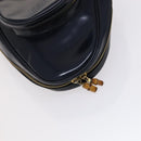GUCCI Bamboo Shoulder Bag Patent leather Navy Gold 003 2113 0027 Auth th5637-6