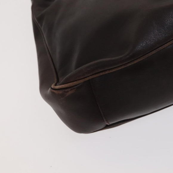 GUCCI Bamboo Hand Bag Leather 2way Brown Gold 001 1705 1638 Auth th5638