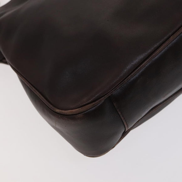 GUCCI Bamboo Hand Bag Leather 2way Brown Gold 001 1705 1638 Auth th5638