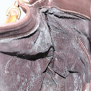 GUCCI Bamboo Hand Bag Leather 2way Brown Gold 001 1705 1638 Auth th5638-19