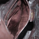 GUCCI Bamboo Hand Bag Leather 2way Brown Gold 001 1705 1638 Auth th5638-10