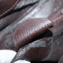 GUCCI Bamboo Hand Bag Leather 2way Brown Gold 001 1705 1638 Auth th5638-11