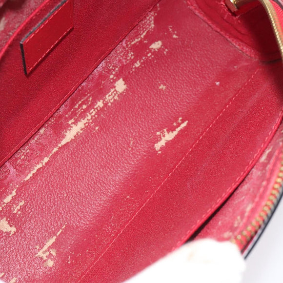 LOUIS VUITTON Epi Dauphine MM Pouch Red M48457 LV Auth th5640