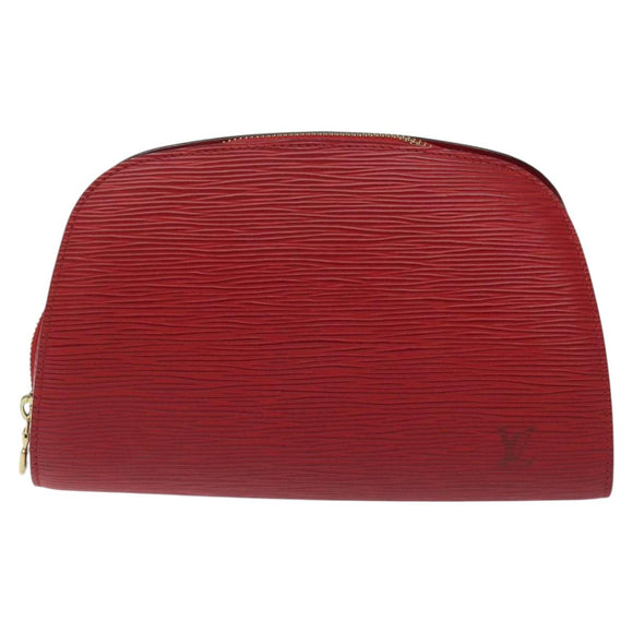 LOUIS VUITTON Epi Dauphine MM Pouch Red M48457 LV Auth th5640