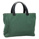 PRADA Hand Bag Nylon Green Auth th5642-1