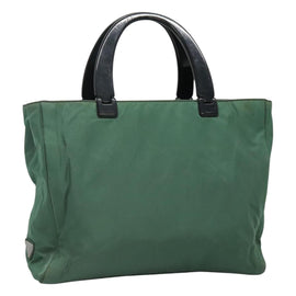 PRADA Hand Bag Nylon Green Auth th5642