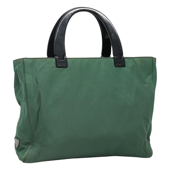 PRADA Hand Bag Nylon Green Auth th5642