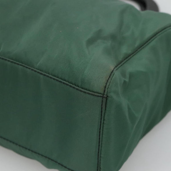 PRADA Hand Bag Nylon Green Auth th5642