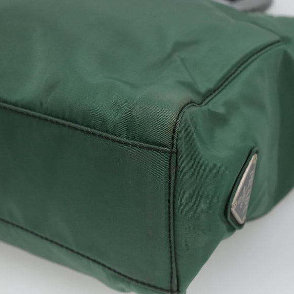 PRADA Hand Bag Nylon Green Auth th5642