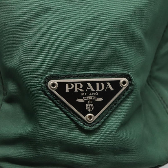PRADA Hand Bag Nylon Green Auth th5642