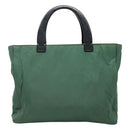 PRADA Hand Bag Nylon Green Auth th5642-13