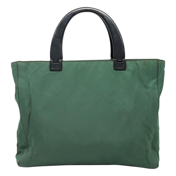 PRADA Hand Bag Nylon Green Auth th5642