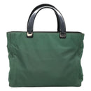 PRADA Hand Bag Nylon Green Auth th5642-2