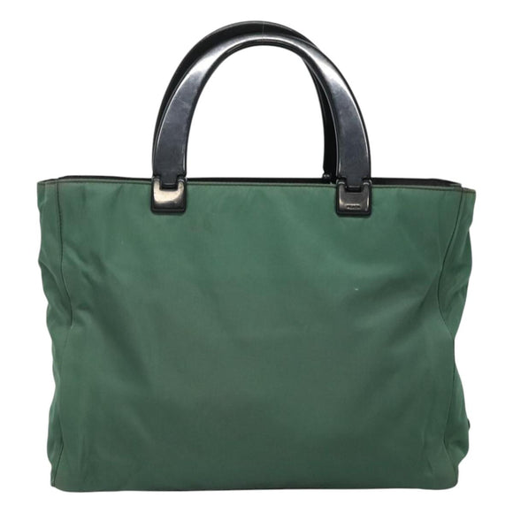 PRADA Hand Bag Nylon Green Auth th5642
