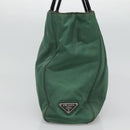 PRADA Hand Bag Nylon Green Auth th5642-3