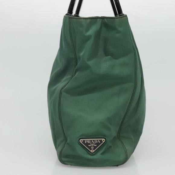 PRADA Hand Bag Nylon Green Auth th5642
